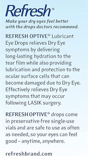 Miniatura 3 de Refresh Optive Lubricant Eye Drops, 30 contenedores de un solo uso por caja (paquete de 5)