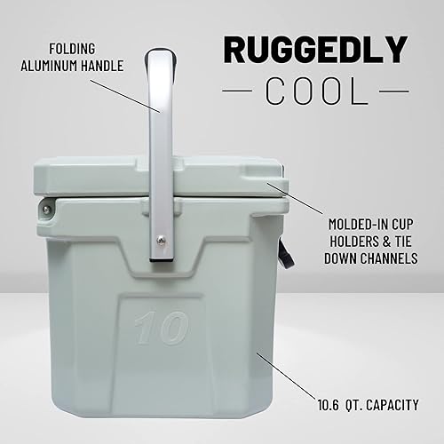 Miniatura 3 de CAMP-ZERO 10  10.6 Qt. Cooler with 2 Molded-in Cup Holders and Folding Aluminum Handle