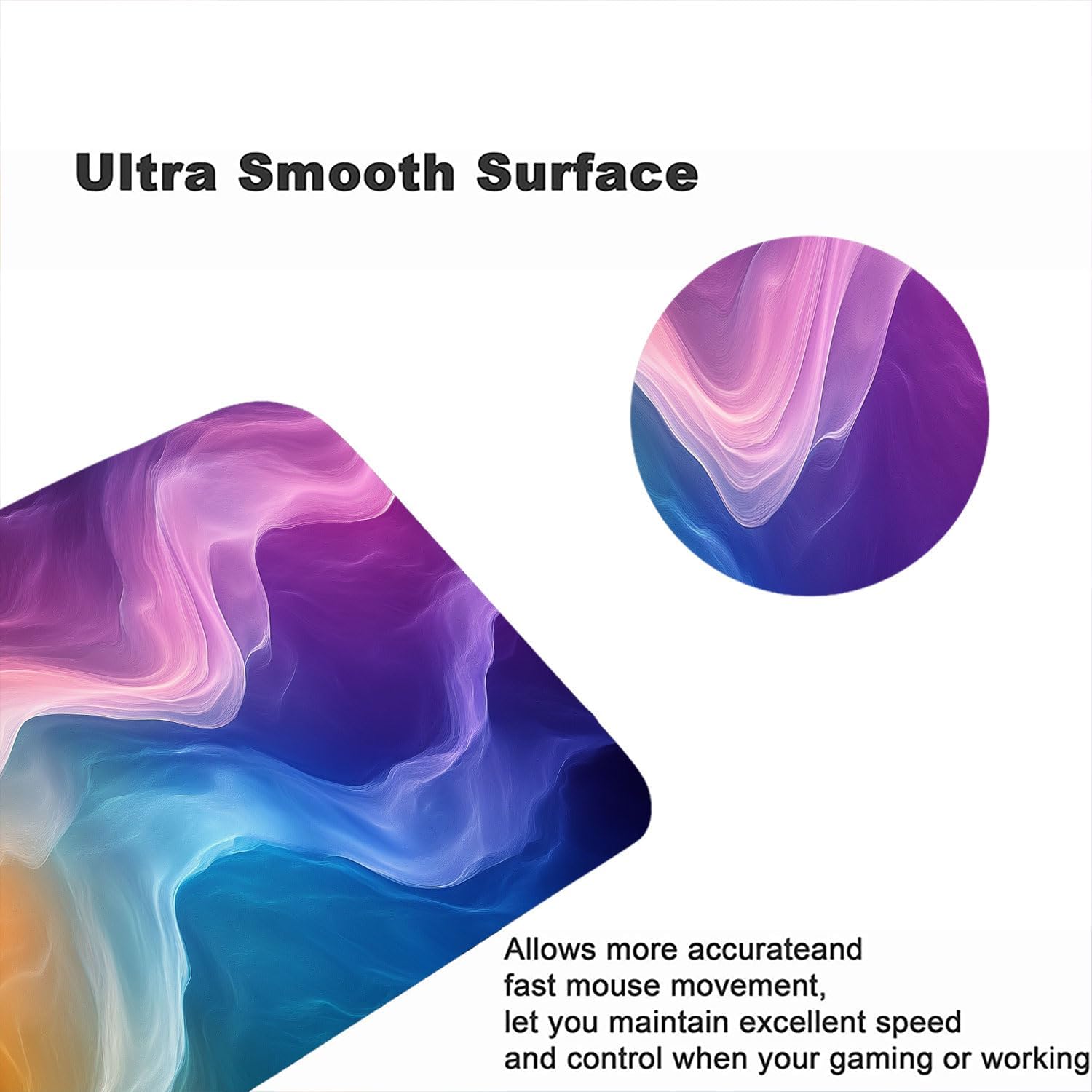 Ombre Rainbow Desk Pad Mouse Pad Red Oranges Yellow Wave Gradient Mousepad XL Large Gaming Mouse Pad Laptop Keyboard Mat Desk Pad 31.5"x11.8" Office Computer Keyboard Laptop Home image 5