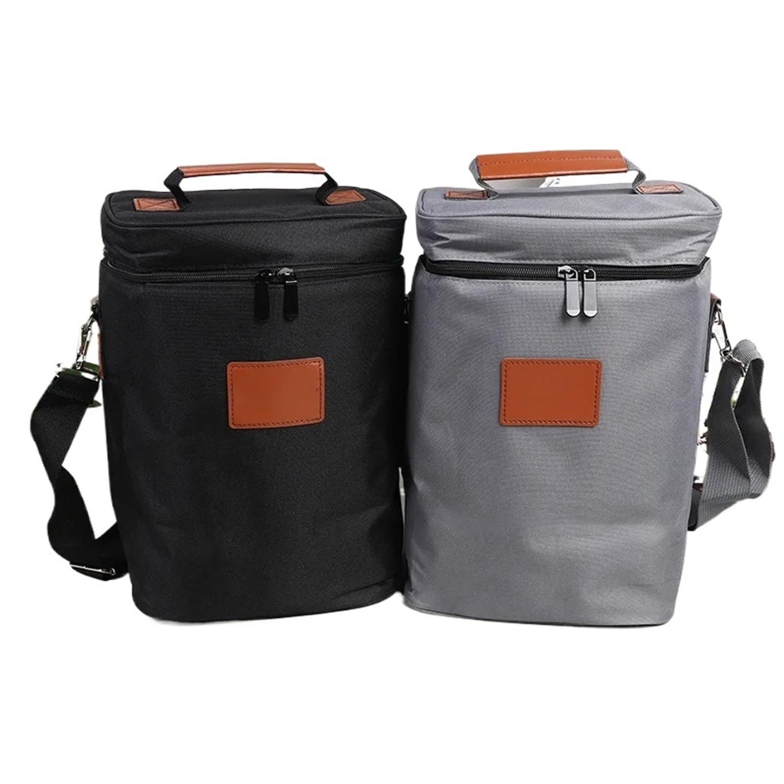 Borsa porta vino Bottiglia di vino più fresca | Borsa termica for vino, birra, viaggi for feste portatili all'aperto(Black)