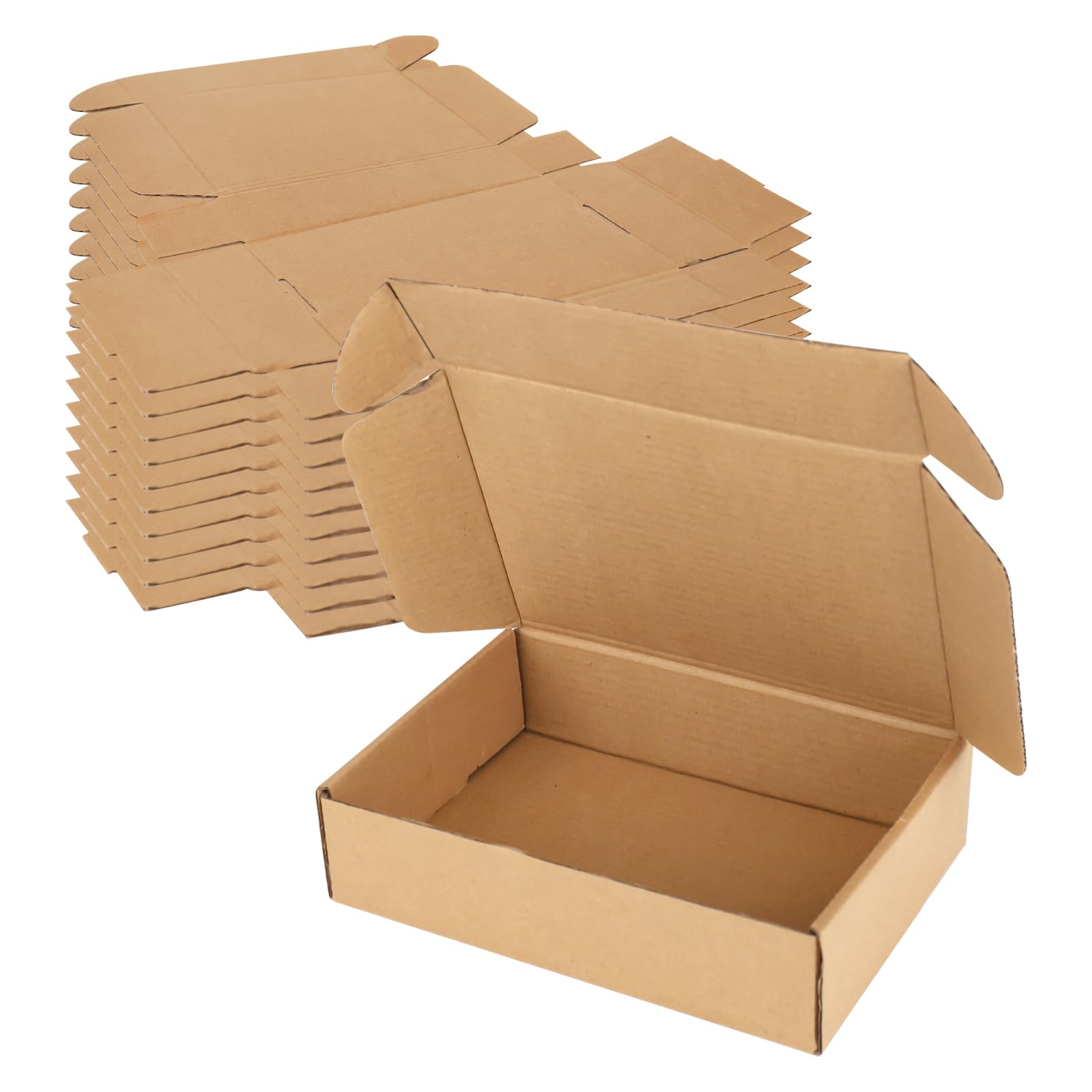 Small Cardboard Boxes, Brown Corrugated Shipping Boxes 7.3x5 x1.8 Inches (18.5x12.5x4.5 cm) Small Parcel Boxes, Packaging Mailing Boxes for Business, Posting, Storing or Gift(Pack of 10)