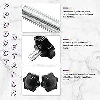 Vista 5 de MroMax 1 unids M5x30mm Star Handle Perilla Rosca Reemplazo Tornillo de apriete Desmontaje Rápido Piezas de Repuesto Mango de Sujeción Agarre