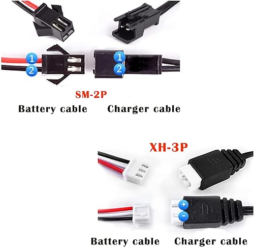 Miniatura 3 de 2 Pack 7.4V 2000mAh Battery Splatter Ball Gun Battery Pack Accessories for SRB1200 400 400-SUB Airsoft or Water-Gun Toy with USB Charging Cable SM2P