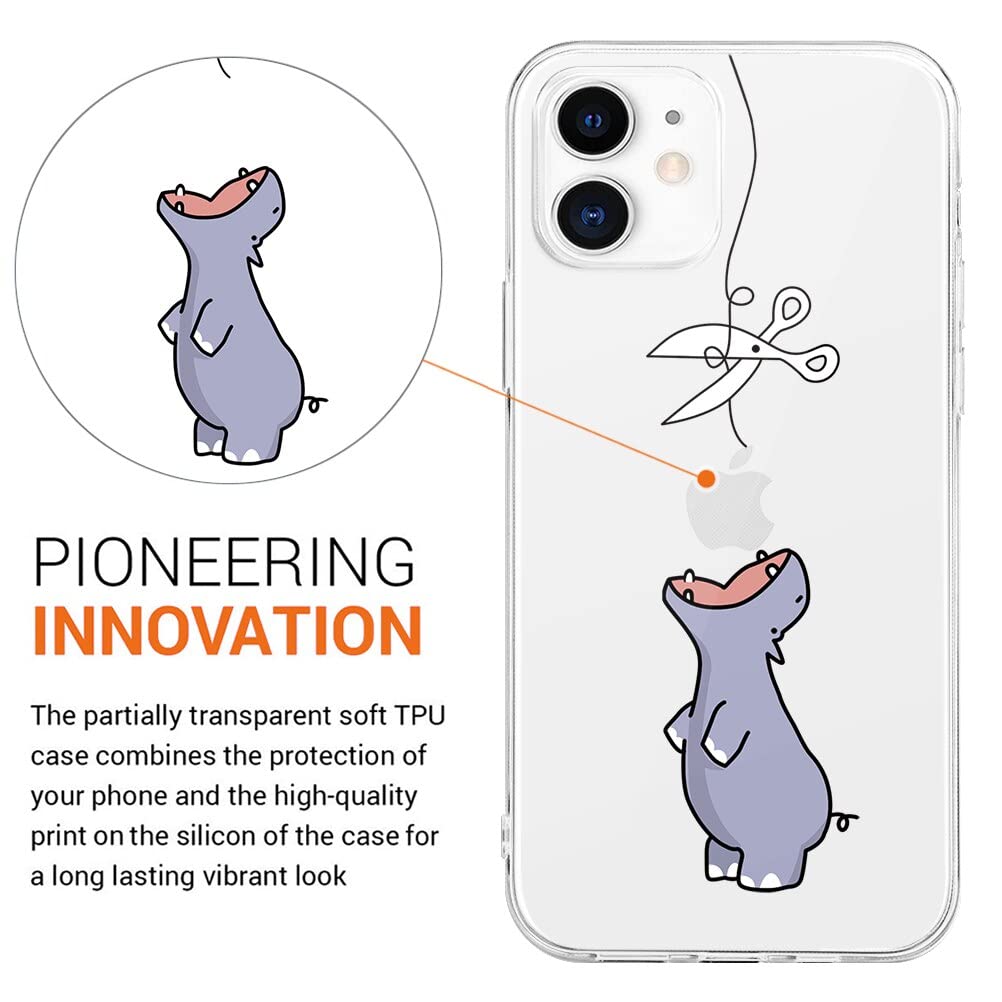 Yoedge 2 Pezzi Cover per iPhone 11 6,1, Ultra Sottile Leggero Morbida TPU Trasparente custodia Silicone Antiurto Bumper Protettiva Case con Aesthetic Fiori Disegni per Donne Ragazze per iPhone 11,02