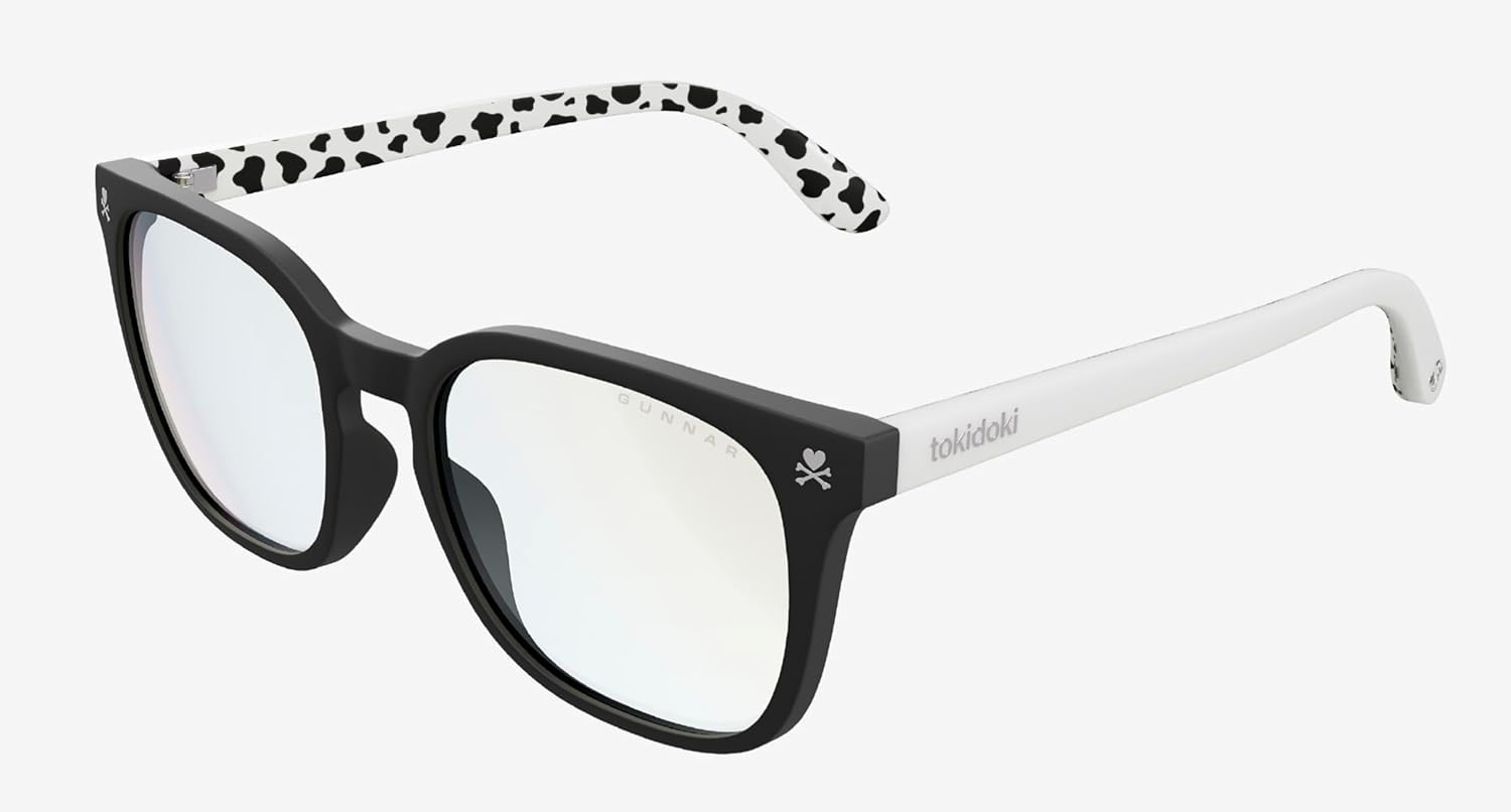 GUNNAR Computer Glasses - tokidoki Mozzarella Onyx Latte Clear Lens - Blue Light Blocking Anti Glare