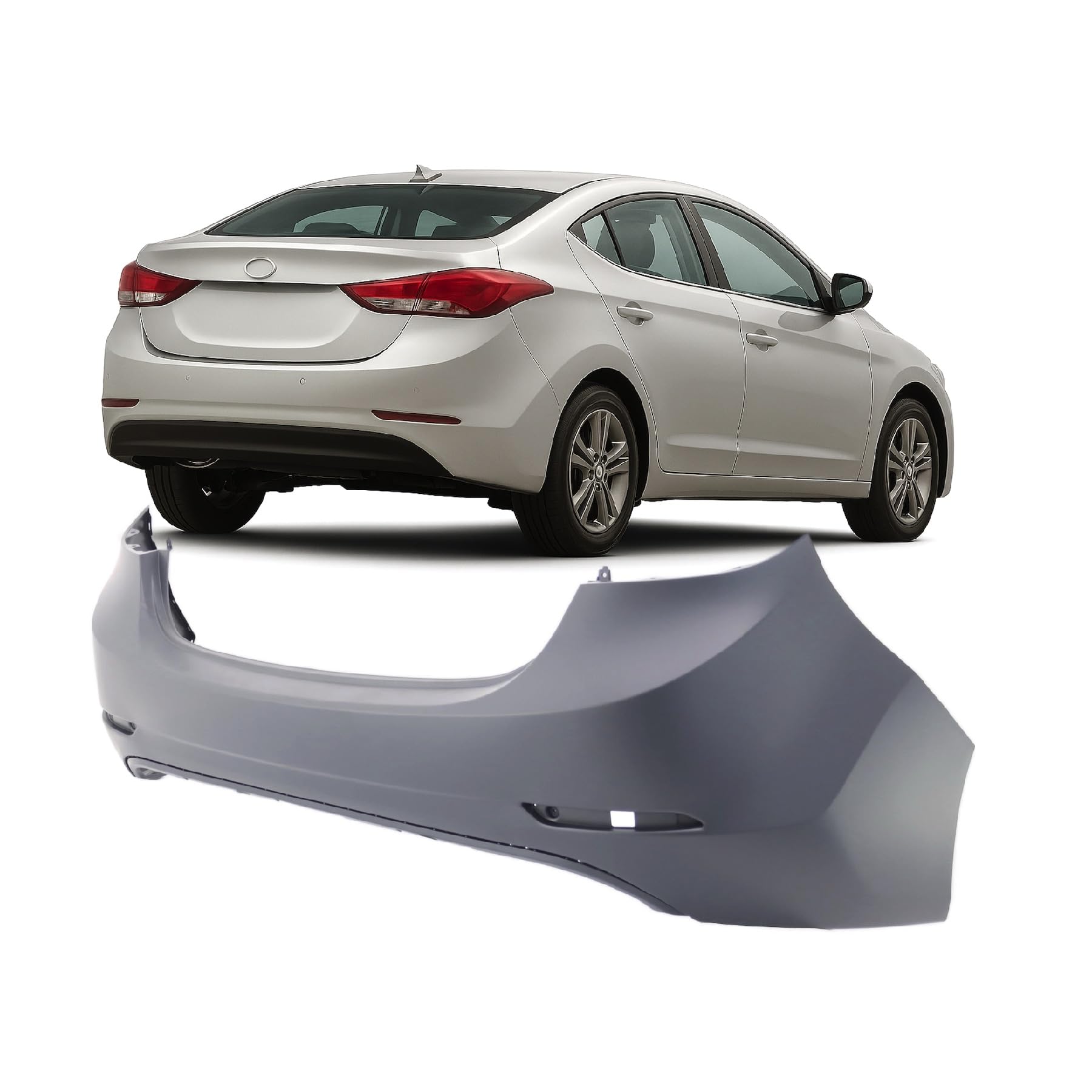 FitParts Compatible with Hyundai Elantra 2014–2016 Rear Bumper Cover