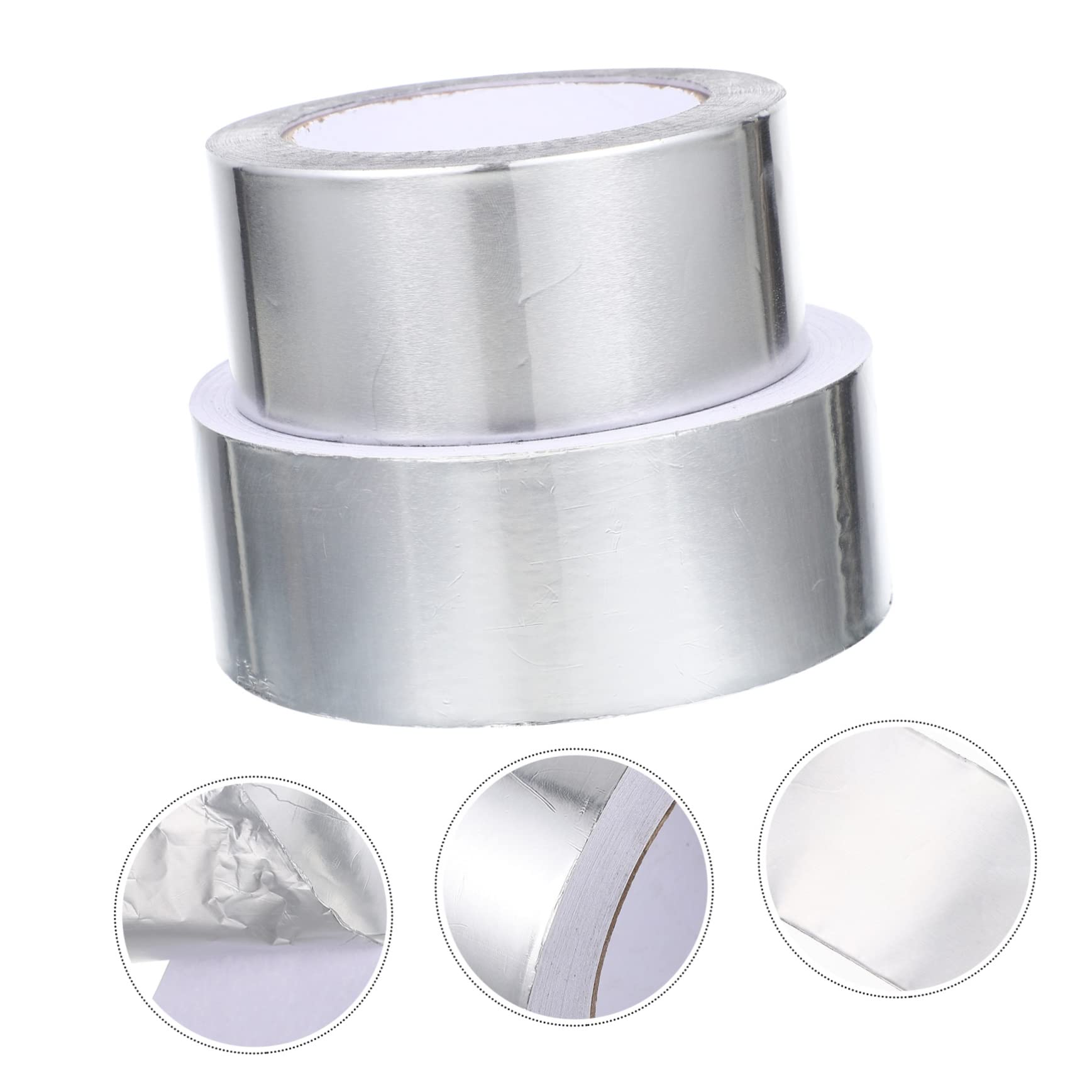 NUOBESTY 2rollen Aluminiumfolienklebeband Hitzebeständig Klebeband Für Küchen Öfen Elektronik Abdichten Und Befestigen Thermoband Folienband