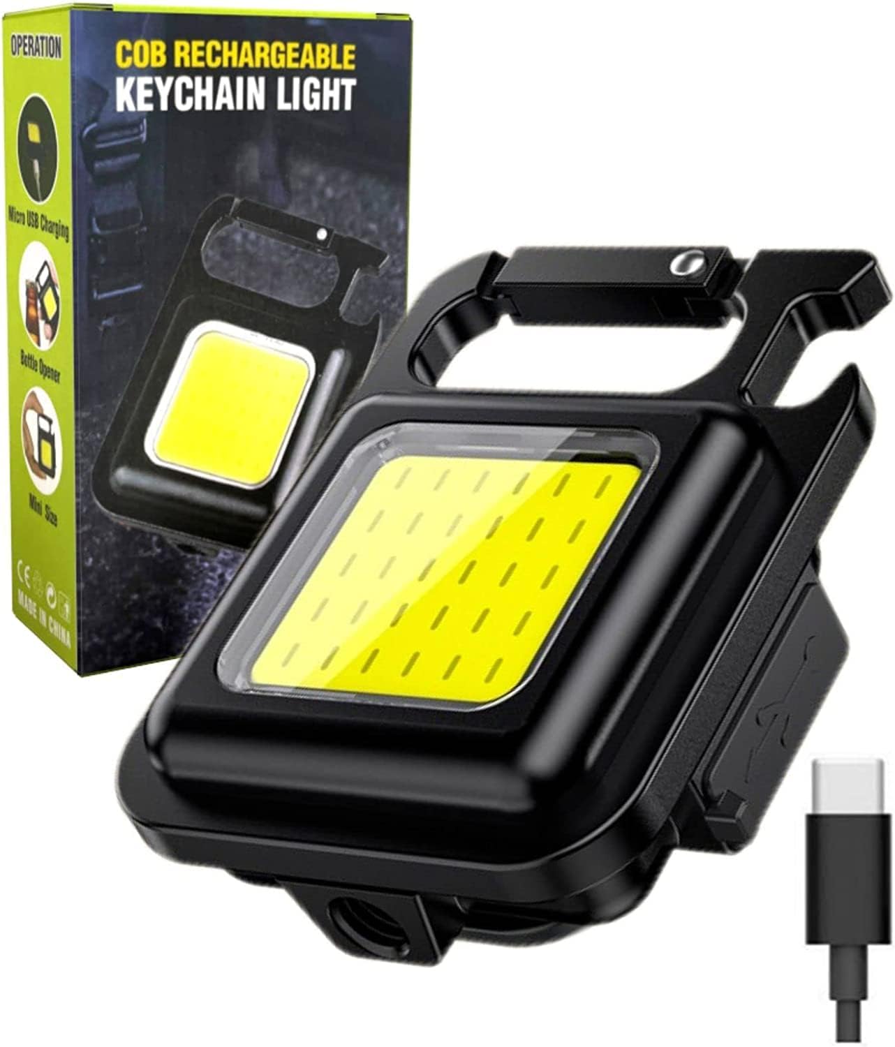 XINNTEC Mini LED COB Keychain Work Light Truly 500mAh 1000 Lumens 4