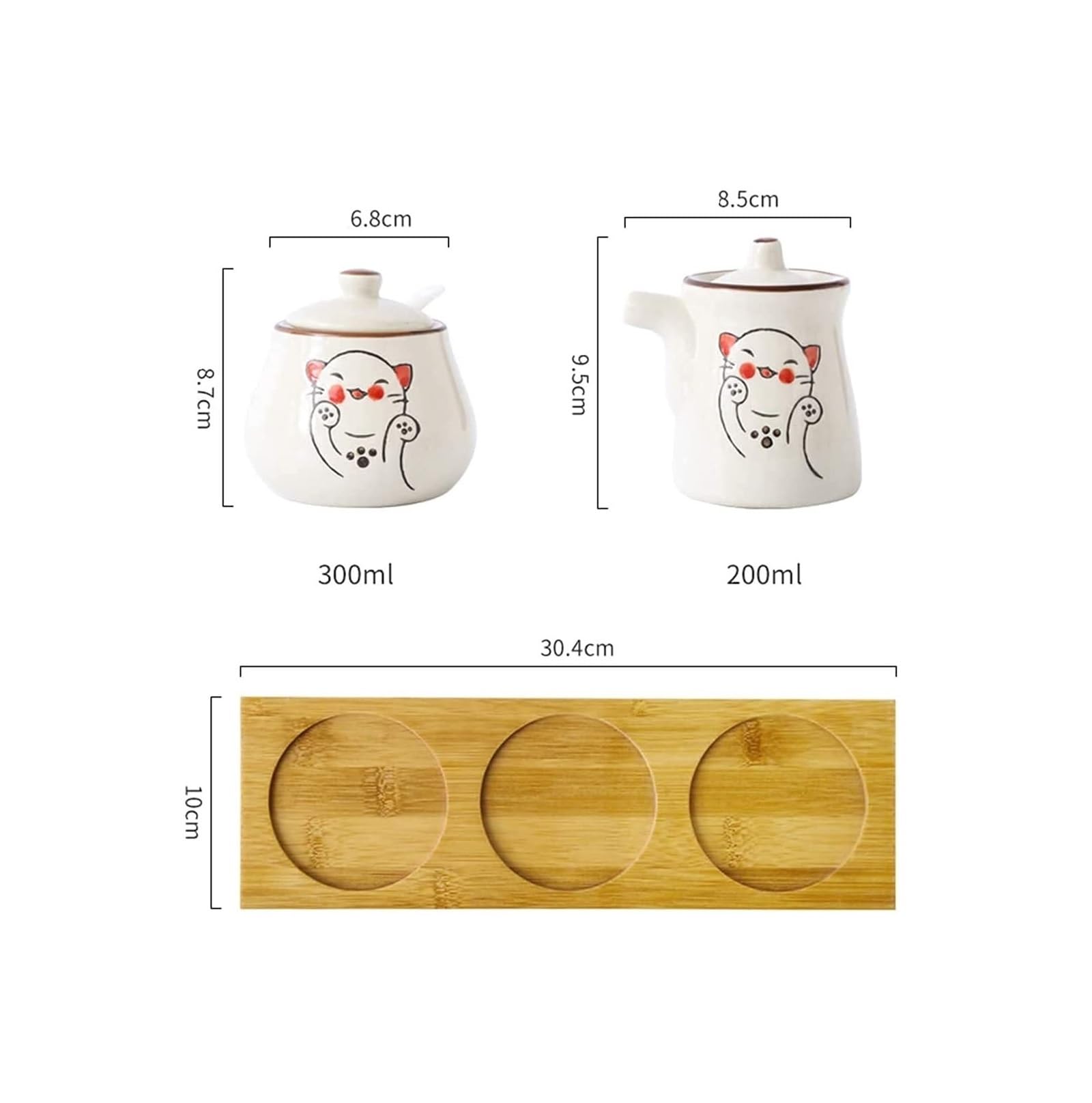 Dispensador de Aceite y vinagre, Botella de Aceite de cerámica de sobremesa, vinagrera para Salsa de Soja o vinagrera con vertedor.