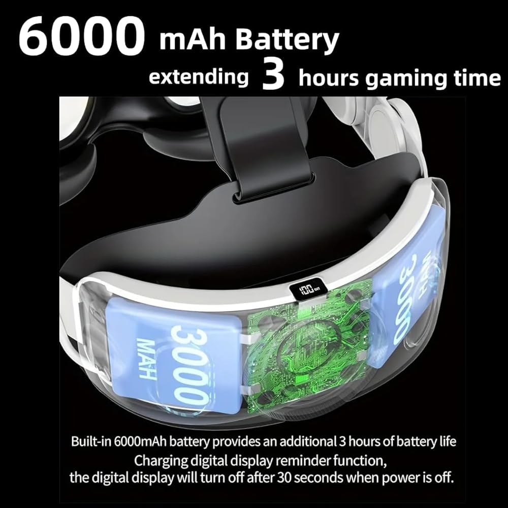 Amazon.co.jp: [fohoa] ヘッドストラップ 対応 Meta Quest 3、6000 mAh