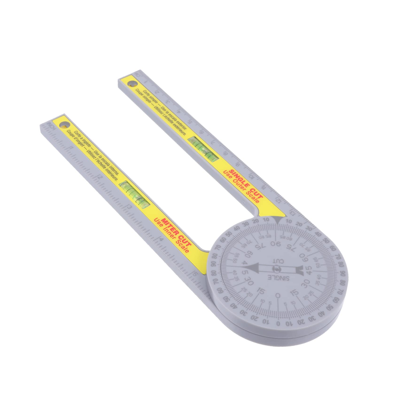 IWOWHERO Woodworking Ruler Plastic Miter Protractor Angle Finder Ruler Bulk Miter Gauge for Construction