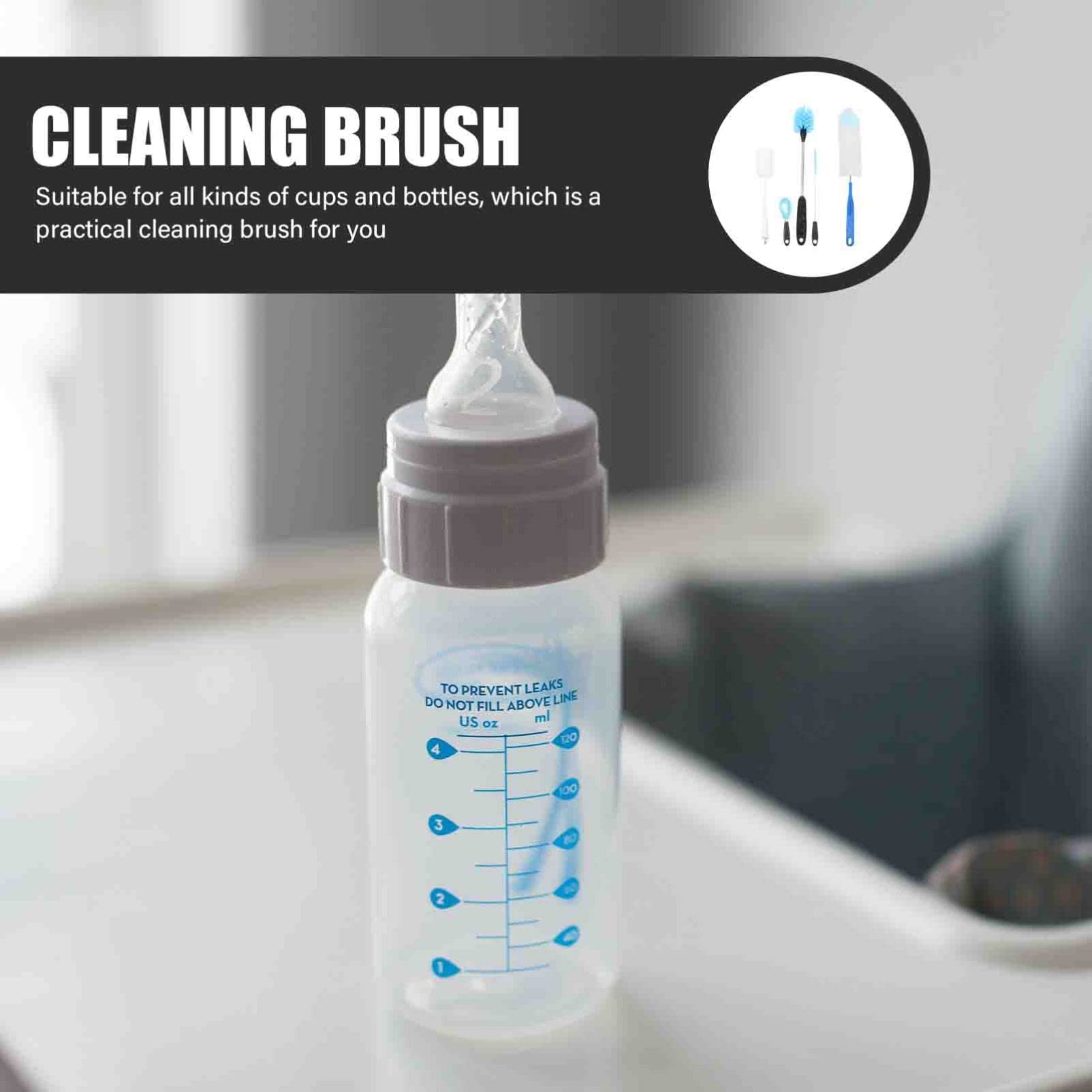 Beavorty 4pcs Straw Brush Cleaning Brush Portable Cup Brush Cup Cleaning Tool Cup Cleaning Brush Bottle Brush Bottle Cleaner Handled Brush Cleaner Glassware Brush Glass Cup Washer