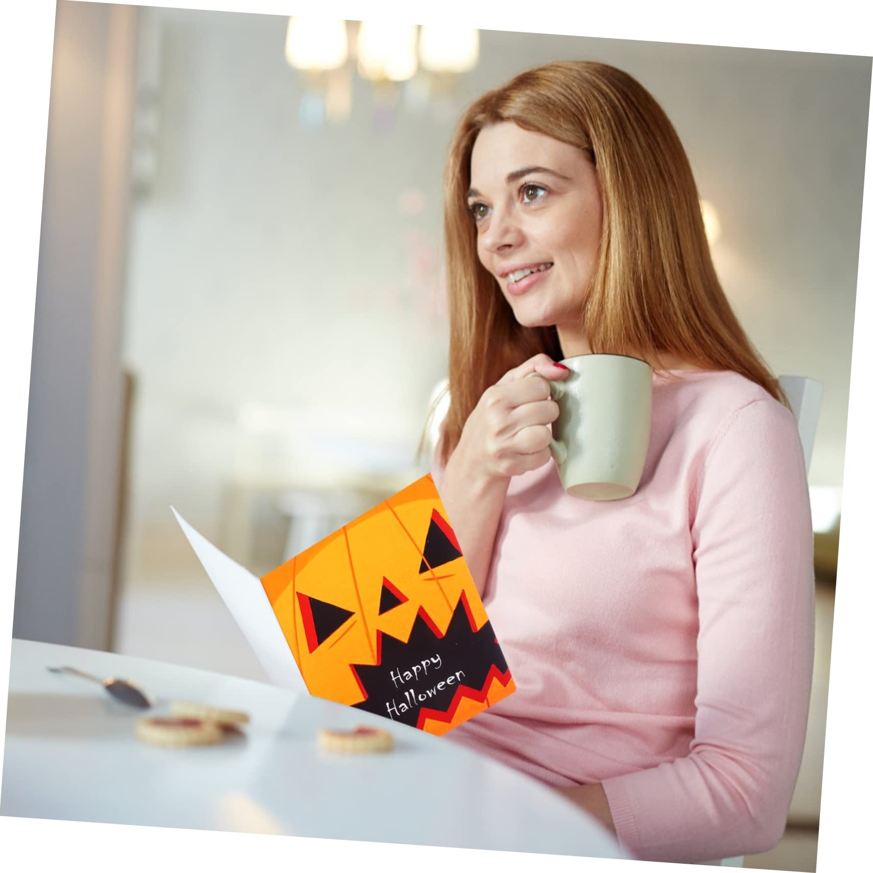 Lurrose 60stücke Teiliges Halloween Grußkarten Mit Umschlägen Und Aufklebern Für Einladungen Und Segenswünsche Ergänzung Für Ihre Feierlichkeiten