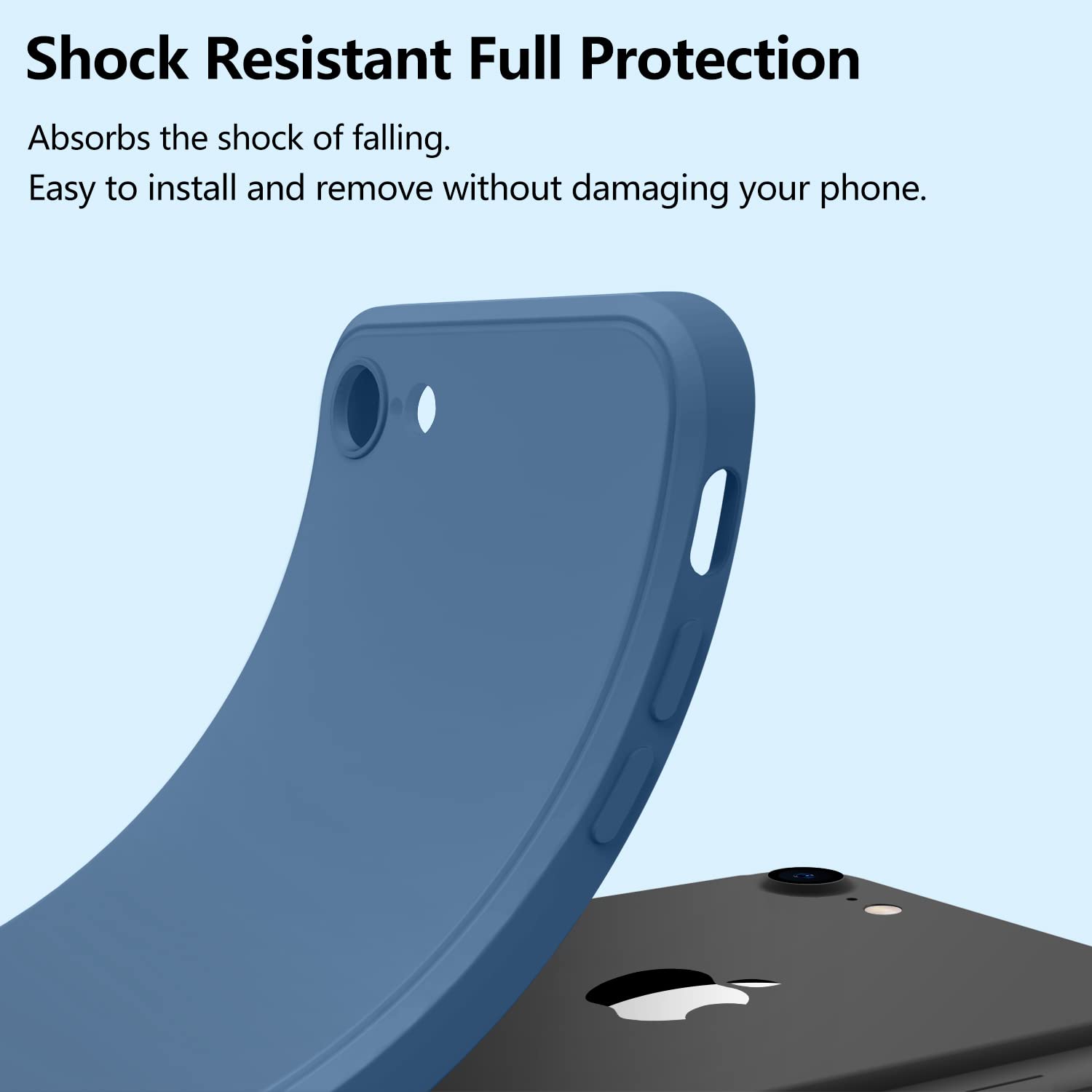 Funda compatible con Samsung Galaxy S9 de 5.8 pulgadas, funda protectora de cuerpo completo de silicona líquida suave al tacto, correa para el cuello, no amarillea, a prueba de caídas, funda