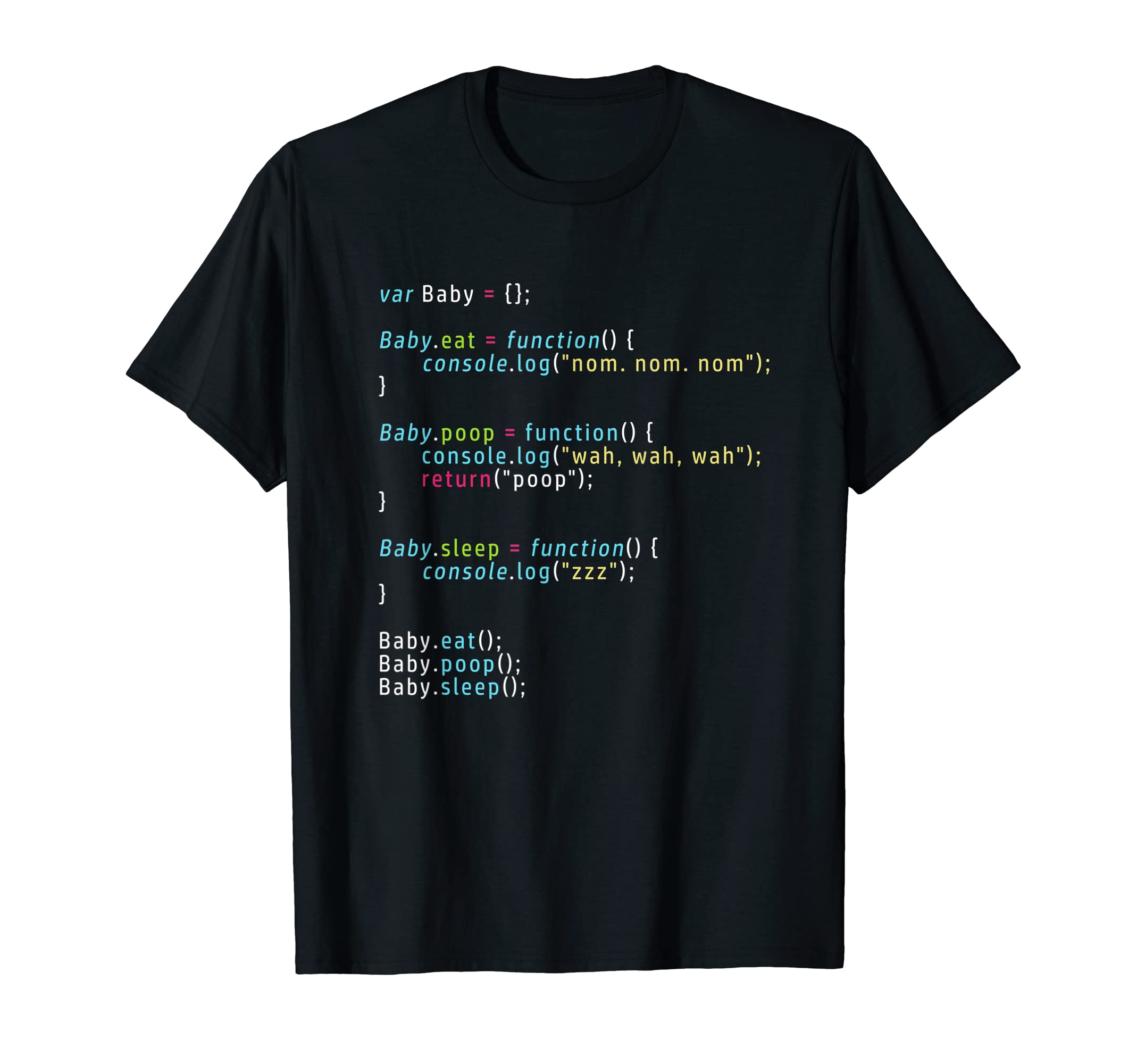 Amazon | 面白いEat Poop Sleep Baby Coding Tシャツ javascript Tシャツ | Tシャツ・カットソー 通販