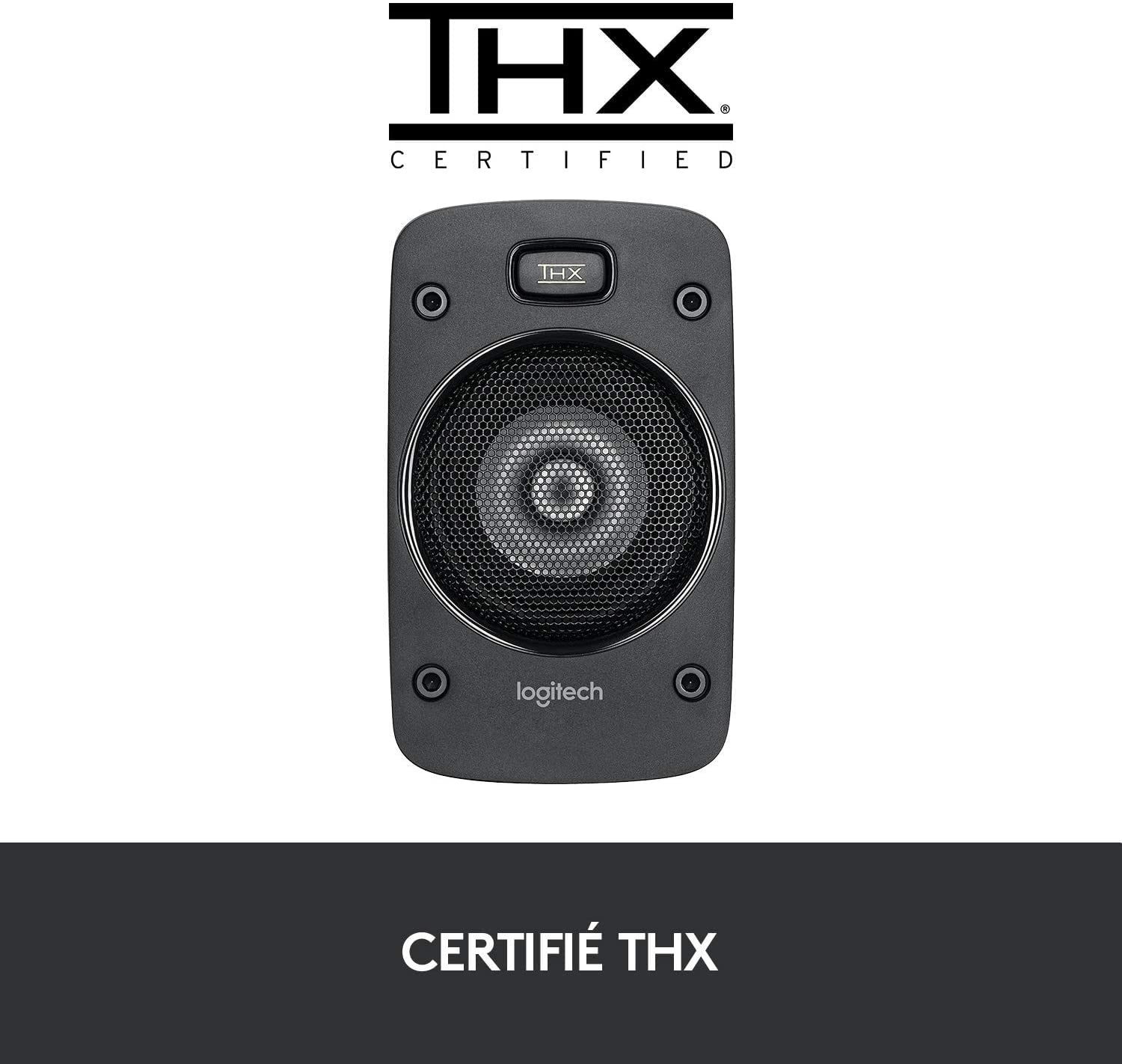 Logitech Z906 Système de Haut-Parleurs avec Son Surround 5.1, Certifié THX, Dolby & DTS, 1000 Watts en Puissance, Multi-Dispositifs, Prise EU/France, PC/PS4/Xbox/TV + Philips Hue Play Pack x1 - Noir