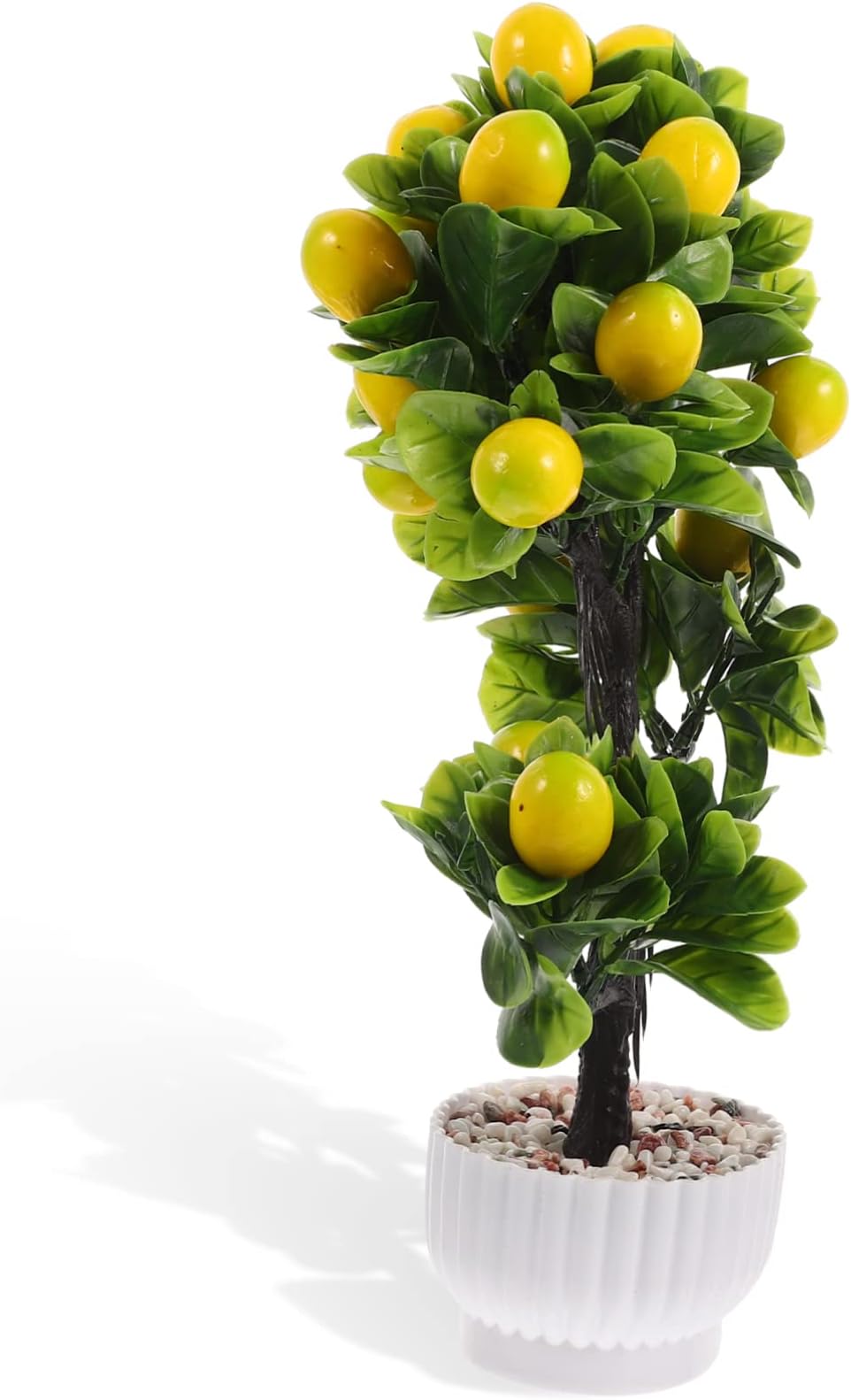 Artificial Fruit Tree Collapsible Stool Portable Autumn Decor Lemon Topiary Tree Lemon Theme Party Decoration Lemon Bonsai Artificial Topiary Greenery Pp Flowers Plant Tree Office