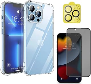 Capinha Compatível Com iPhone 13, 13 Pro, 13 Pro Max + Película 3D Privacidade + Película de Câmera - (C7COMPANY) (iPhone 13 (6.1))
