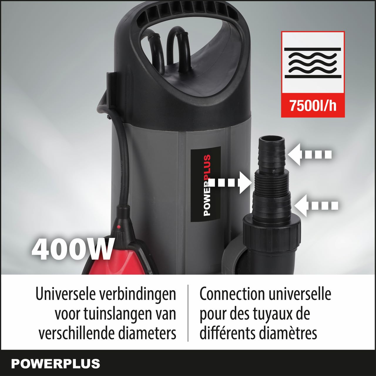 Powerplus - Bomba sumergible 400w agua sucia 1x230v, colores surtidos