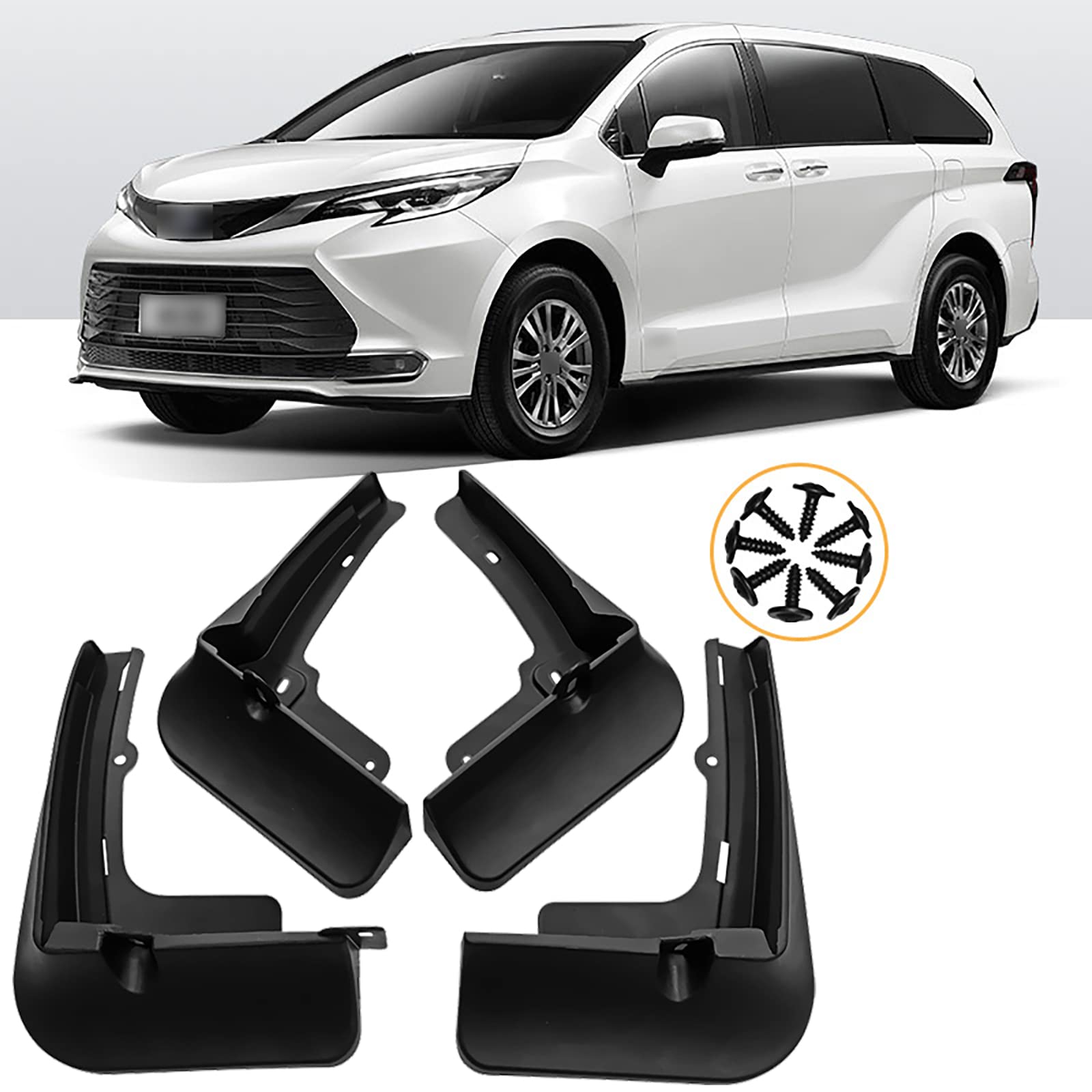 Garde-Boue pour Toyota Sienna 2021-2022 Protection Bas de Caisse Voiture