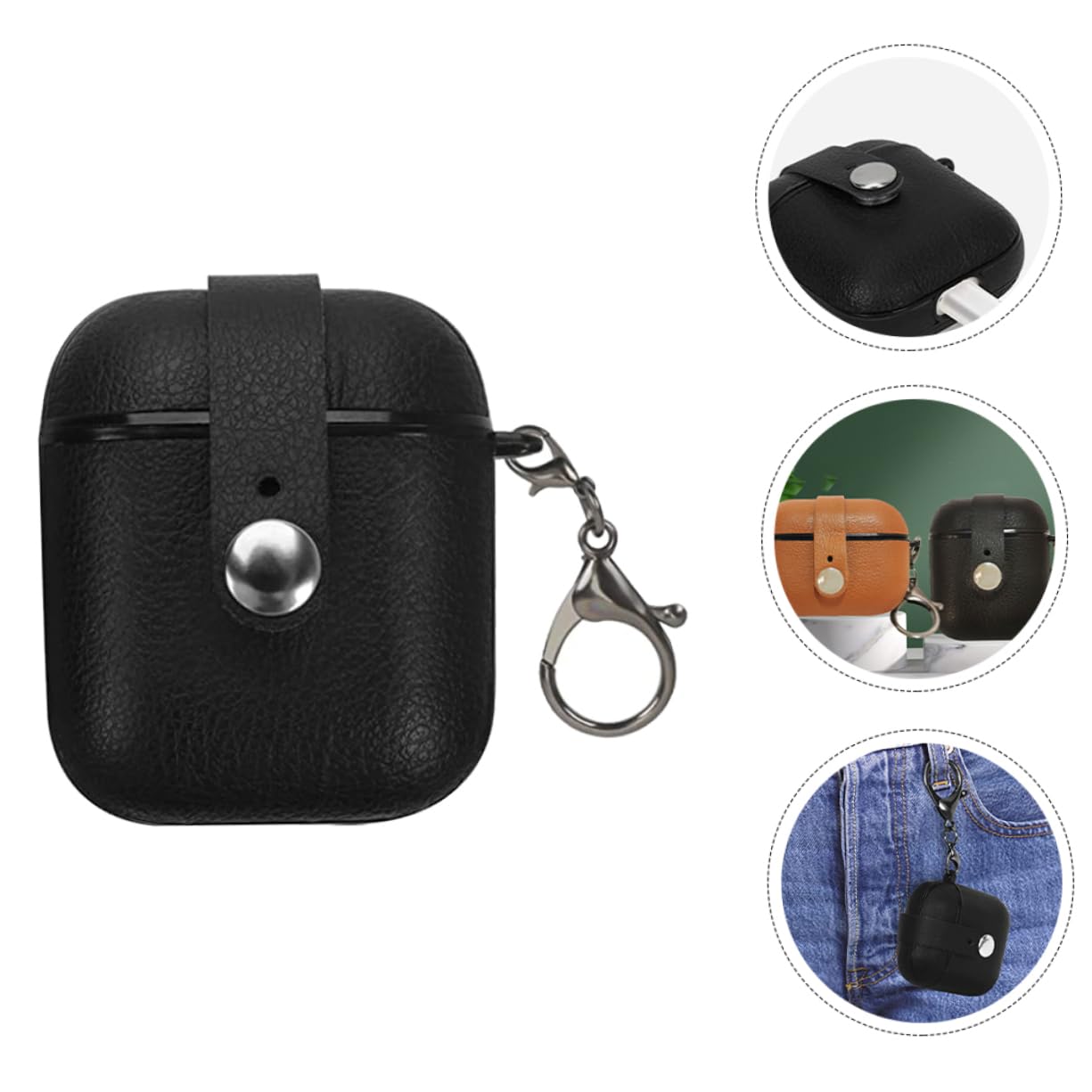 BESTonZON 5piezas Funda Protectora De PU para Auriculares Inalámbricos Diseño y Decorativo para Actividades