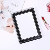 Vista 8 de DUcare Espejo Plegable Portátil de Viaje de PU Portátil Ajustable Rectangular Ultrafino Espejo de Tocador con Soporte, para Viajes, Camping, Hogar