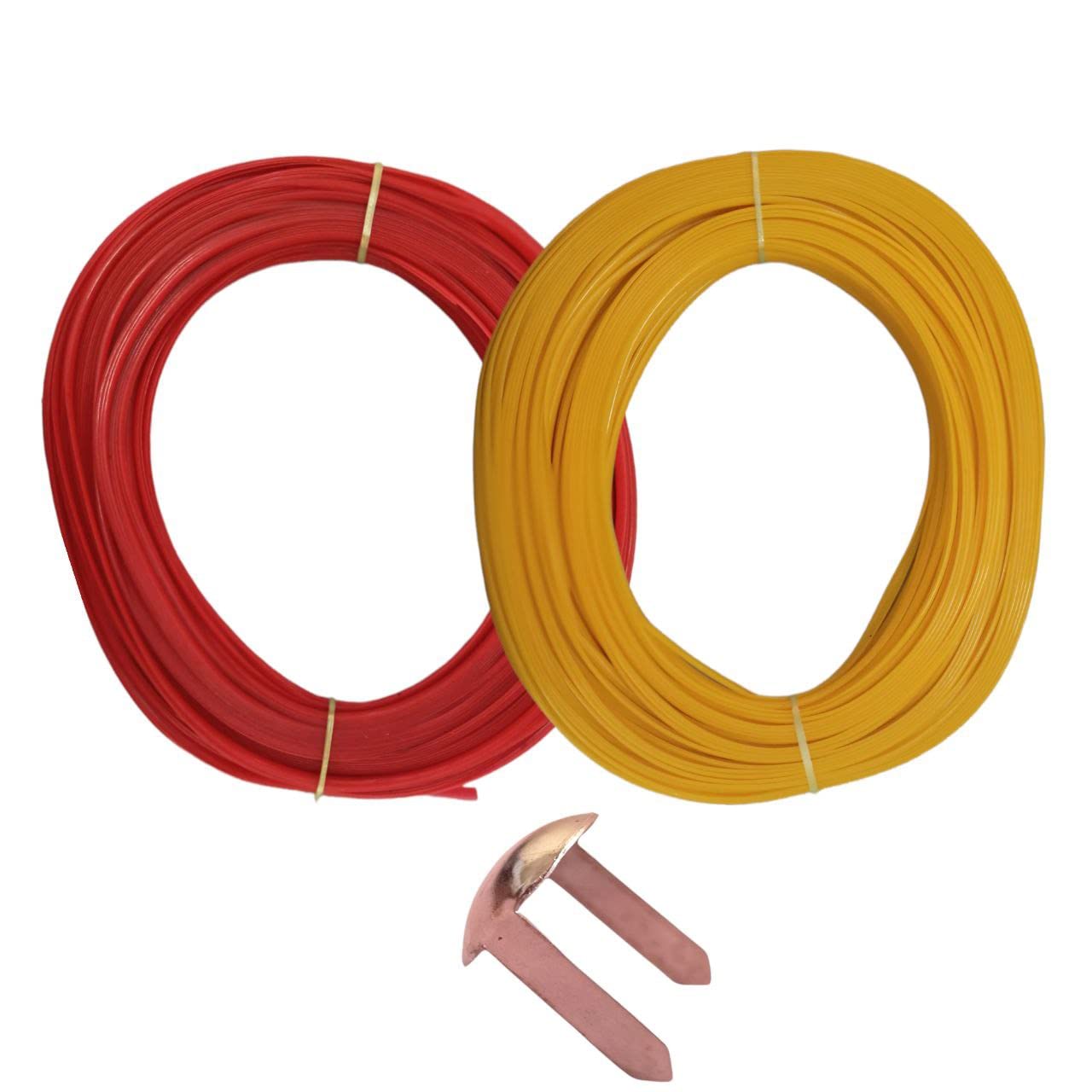 Plastic Wire for Basket Making(2 Colours Best Combo|Plastic Koodai wire|Glass Wire For Basket Making|Koodai Wire Roll|Plastic Wire For Koodai (200 Grms, Blood Red+Yellow, 1)-image-22