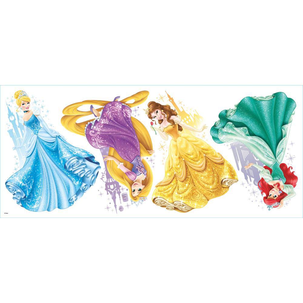 RoomMates Disney Princesas y Castillos - Pegatinas gigantes de pared, vinilo, 105,6 x 49,7 x 105,6 cm