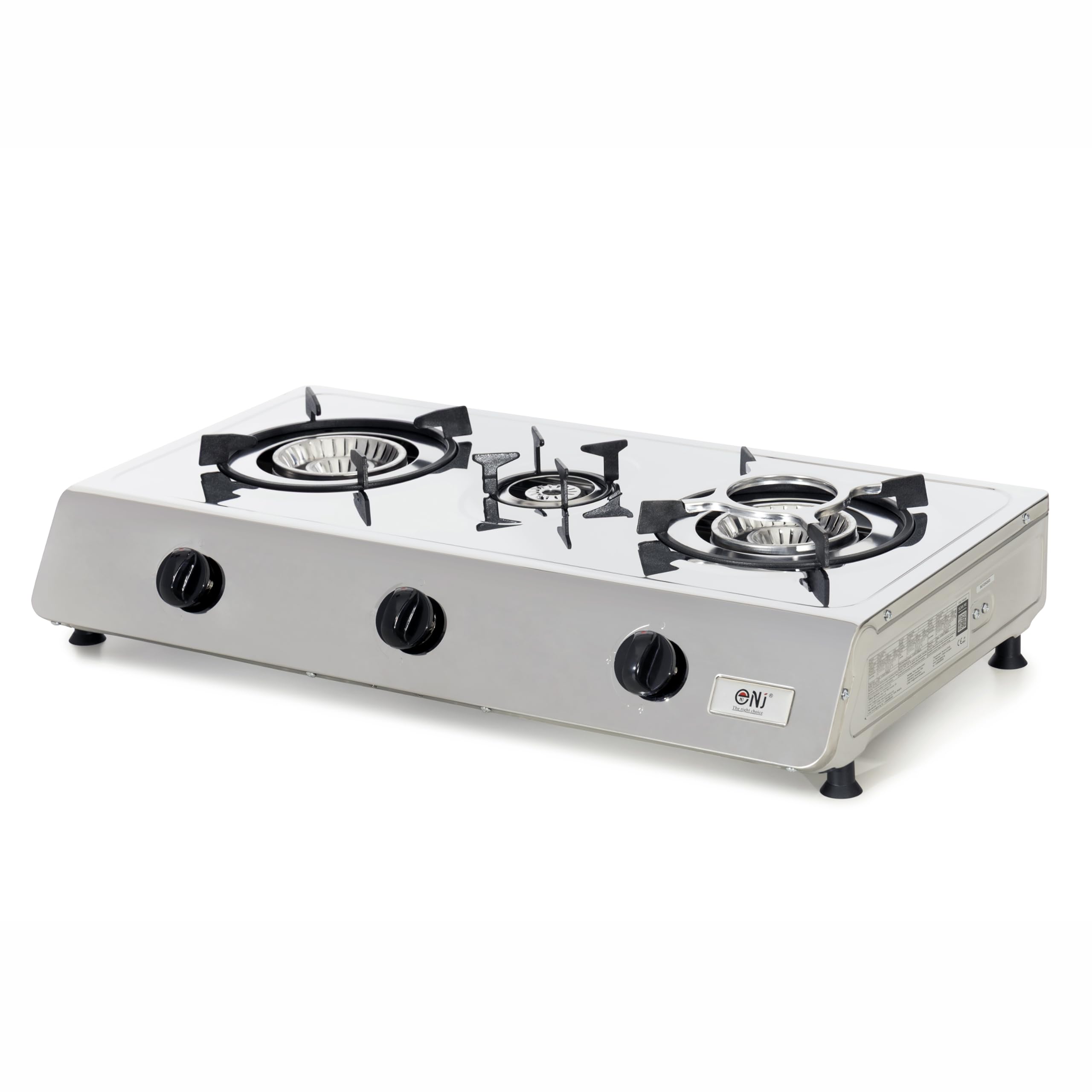 Fornello a gas per interni NJ-3SD - 3 fuochi GPL fornello portatile piano cottura