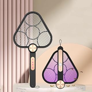 Bug Zapper, USB Rechargeable Electric Fly Swatter, 1200mah with Charging Base for Instant Kill Action, Indoor Mosquito Killer & Insect Killer Against Flies, Moths, User-Friendly