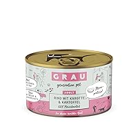 Grigio – L'originale – Cibo umido per cani – manzo con carota e patata