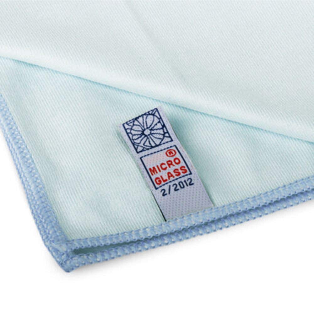 KOHSARSuper 101216-Microglass Microfibre Blue Pack of 2 Cloths Cleaning Soft Glass Cloths Home Uses 40 x 40CM