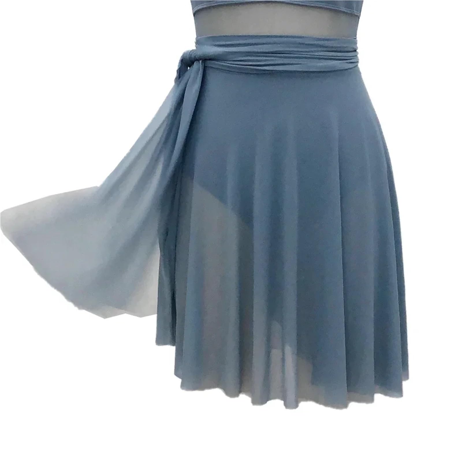 Faldas de Baile de Gasa, Falda Cruzada de Ballet Malla con Cordones Multicolor 50-60 cm Mujer(Brown,60)
