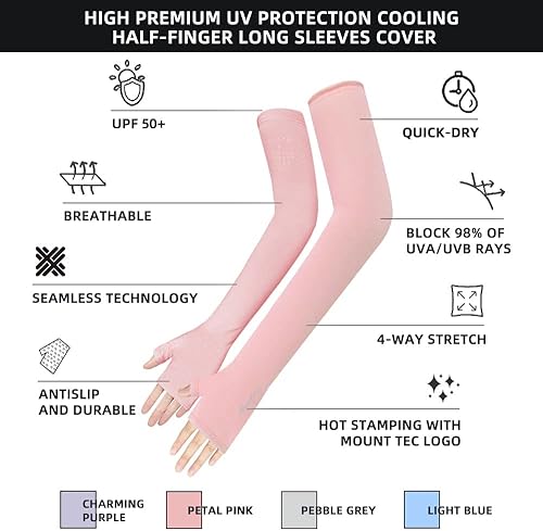 Miniatura 3 de Guantes sin dedos con protección UV, mangas de compresión para brazos, manga de codo de protección UV de enfriamiento - Manga para cubrir tatuajes
