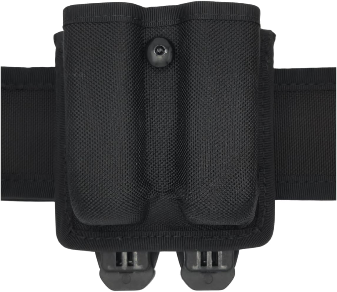 Hero’s Pride Ballistic Tac MOLLE Double Magazine Case – Medium, Open Top, Bullets Out – MOLLE & Belt Compatible Mag Pouch for Law Enforcement – Fits Glock, Sig, S&W, H&K, Beretta