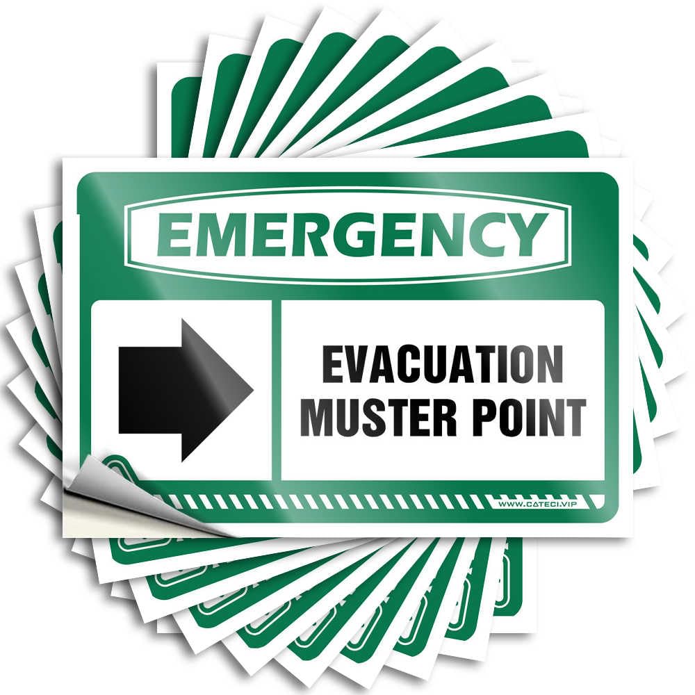 Van Bumper Decal | Emergency Evacuation Muster Point Girly for Boss Decor(8X12CM)