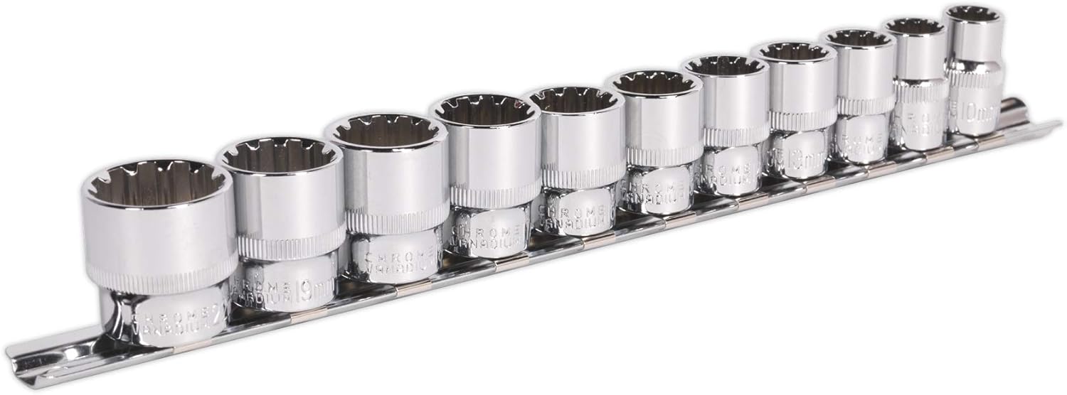 Sealey AK69910D 10pc 3/8"Sq Drive Total Drive® Deep Socket Set