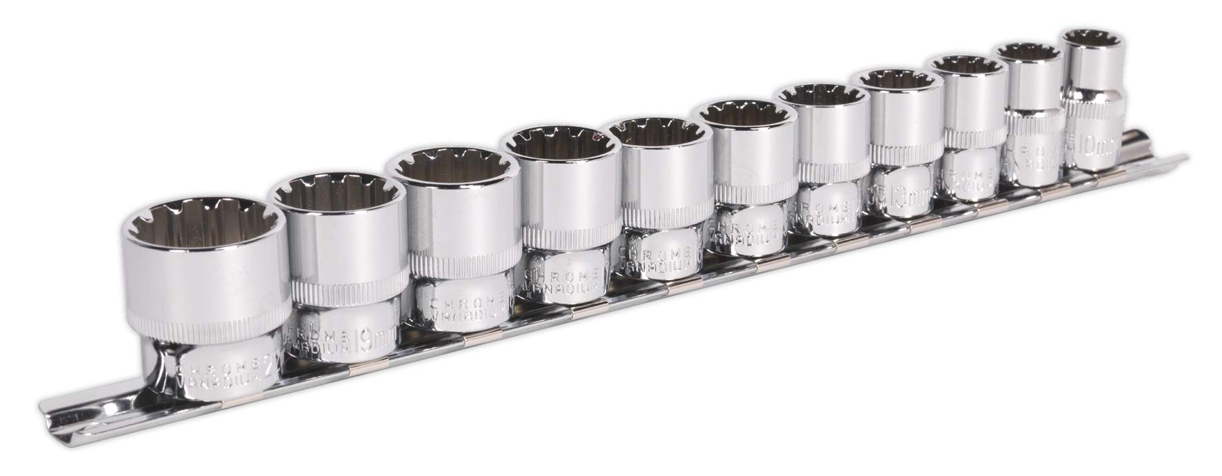 Sealey Ak69911 Socket Set 11Pc 3/8Insq Drive Total Drive®