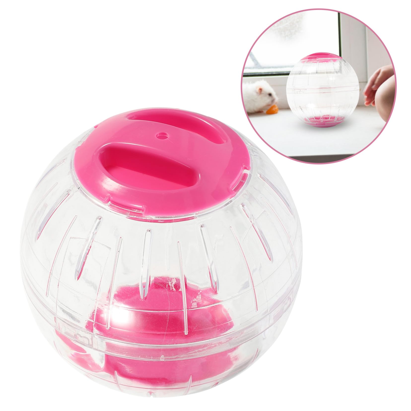YARNOW Boule D’Exercice Silencieuse pour Hamster, Lot de 4, Plastique | Format Rond Léger, Usage Voyage et Extérieur, pour Souris et Cochon D’inde