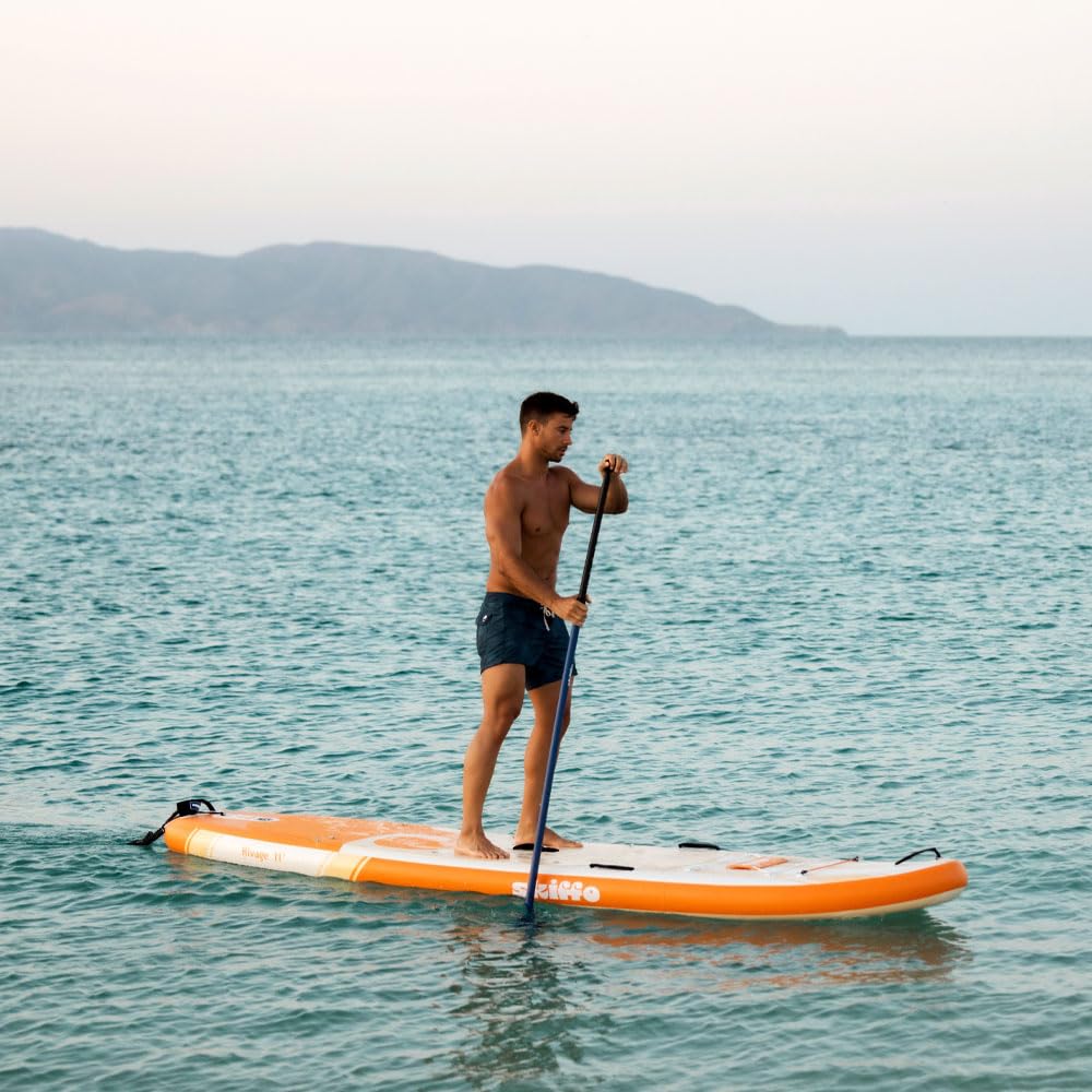 Skiffo Rivage 11' – Sup Gonflable 2-en-1 Kayak Complet - 335x86x15cm - Max 160 kg - Stable & Polyvalent - Design Unique