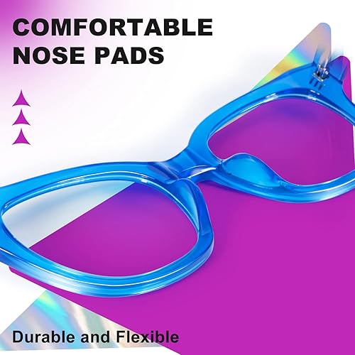 Miniatura 5 de VISOONE Lentes de bloqueo de luz azul con antideslumbramiento de computadora para juegos, lectura, mujeres y hombres, multicolor