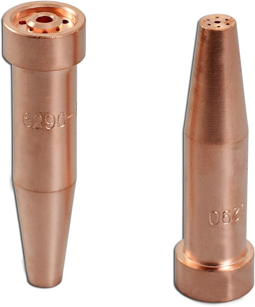 – Acetylene Cutting Tips 6290 Size 1 & 6290-1 for Harris-Style Oxygen Oxy Oxyfuel Cutter Torch Made of Copper Pack of 2