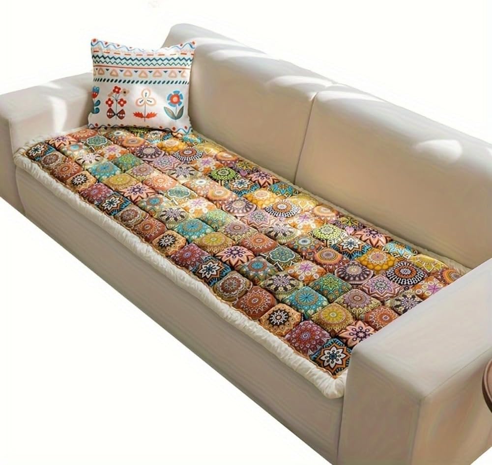 Bohemian Style Cotton, Suitable for 2/3 Seat Sofas, Living Room Sofas, Washable, Easy to Care for
