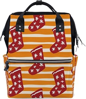 Mochila para laptop de viagem, bolsa de ombro, bolsa escolar, presentes para homens, mulheres, meias de ano novo, decoração de rabiscos