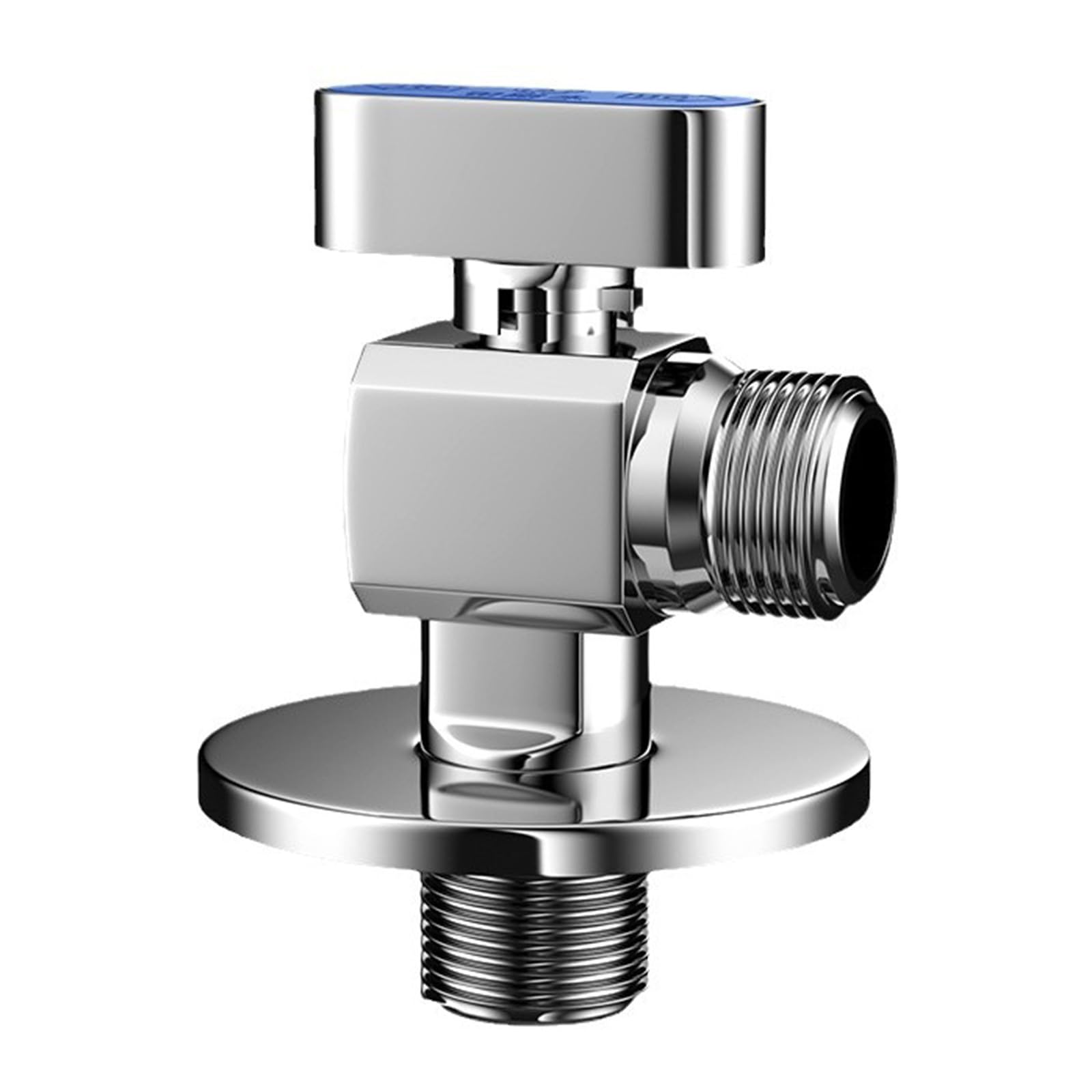 Brass 1/4 Turn Stop Valves for Kitchen Supplies 1 / 2Inch Inlet Outlet with 3 / 8Inch Adapter for Hot and Cold Water Plumbing Accessories