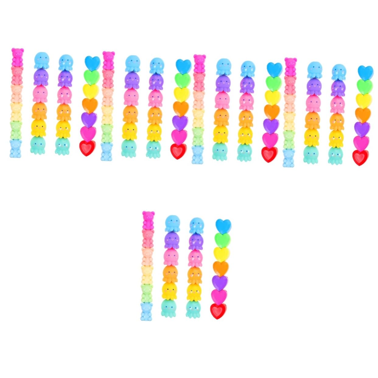 OSALADI 5 Sätze Cartoon Textmarker Herzform Bunte Fluoreszierende Marker Für Schule Und Büro Für Notizen Scrapbooking Und Kreative Projekte 25 Stück * 5