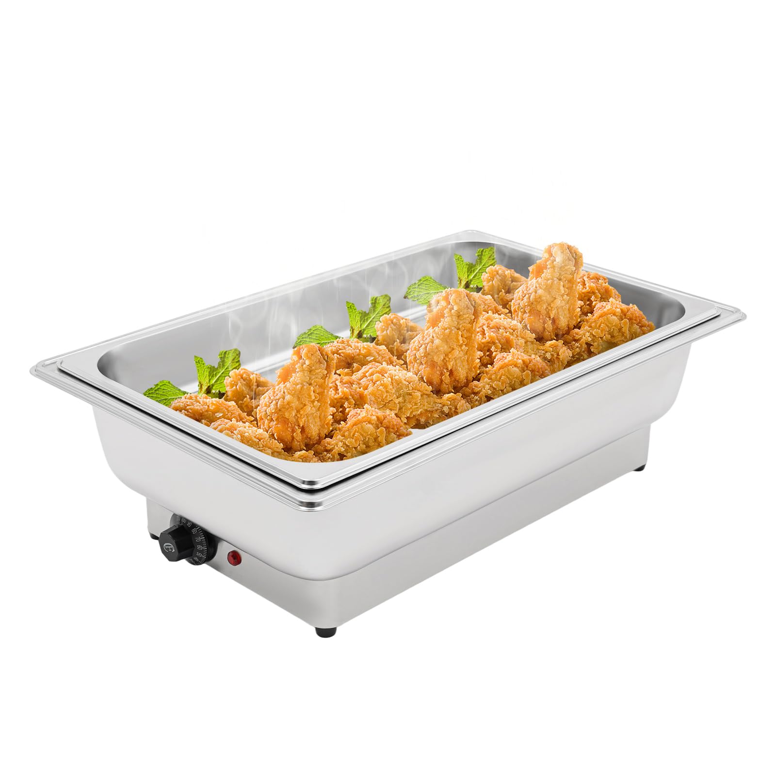 Scaldalibi per buffet in acciaio inox Chafing Dish, scalda buffet elettrico, 600 W, grande capacità (9 l)
