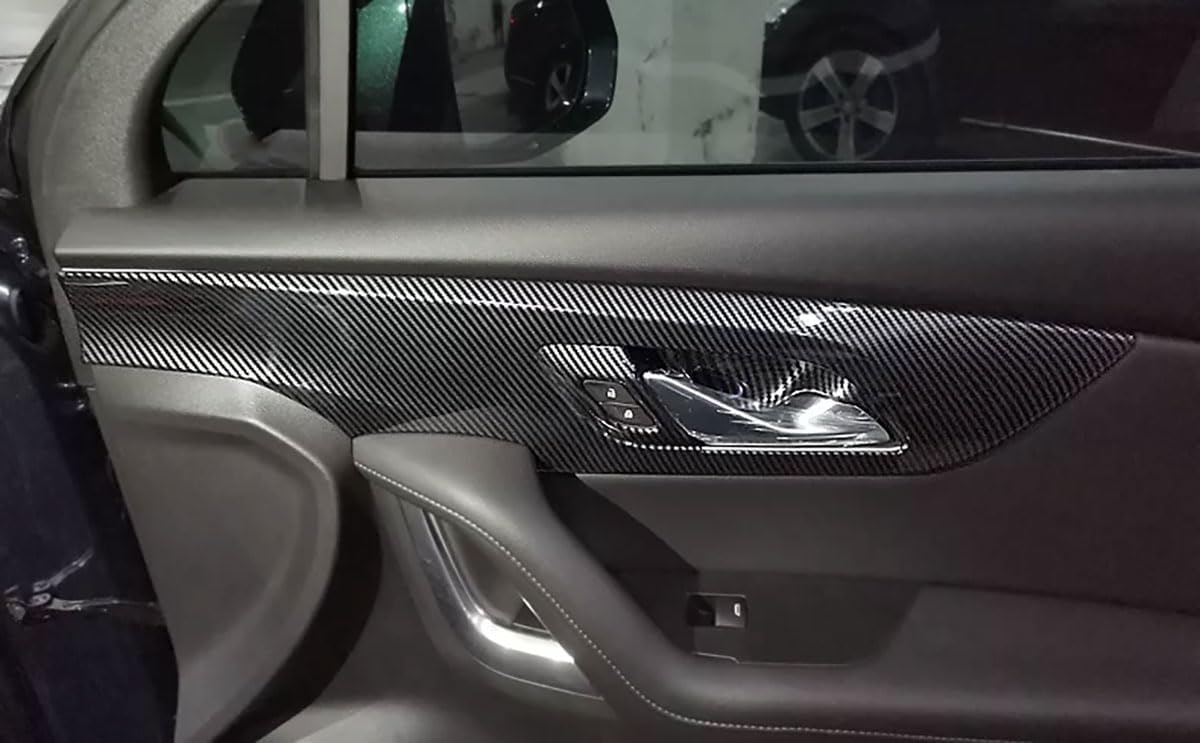 Inner Door Handle Bowl Panle Cover Compatible with Toyota Prius 2023 2024 Inner Door Decoration Trim Car Accessories ABS 6PCS(Carbon Fiber Style)