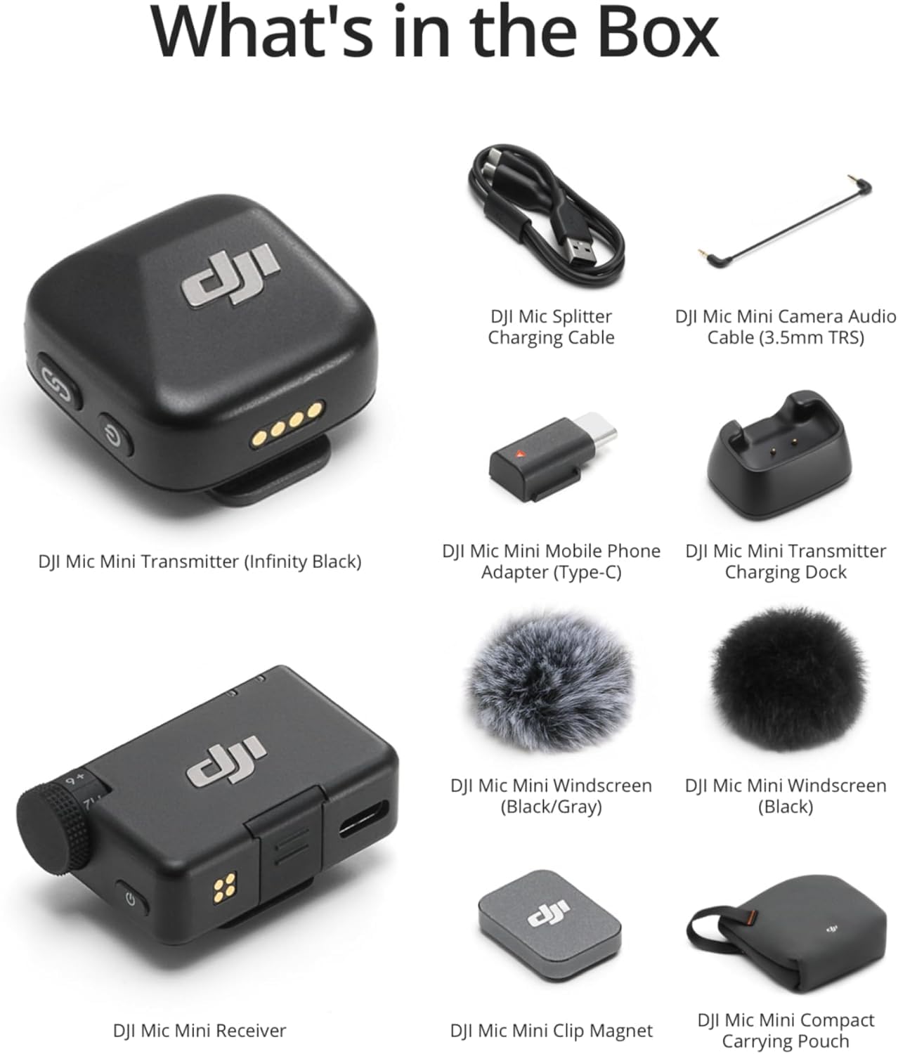 DJIMic Mini （トランスミッターx1 レシーバーx1） DJI Mic Mini (1 TX + 1 RX), Ultralight, Detail-Rich Audio, Noise