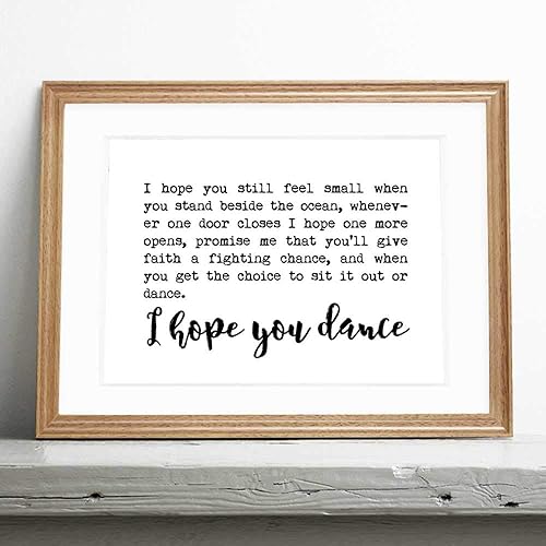 Miniatura 3 de Letrero con texto en inglés "I Hope You Dance", letreros para guardería, decoración de dormitorio infantil, arte de graduación, casa de campo